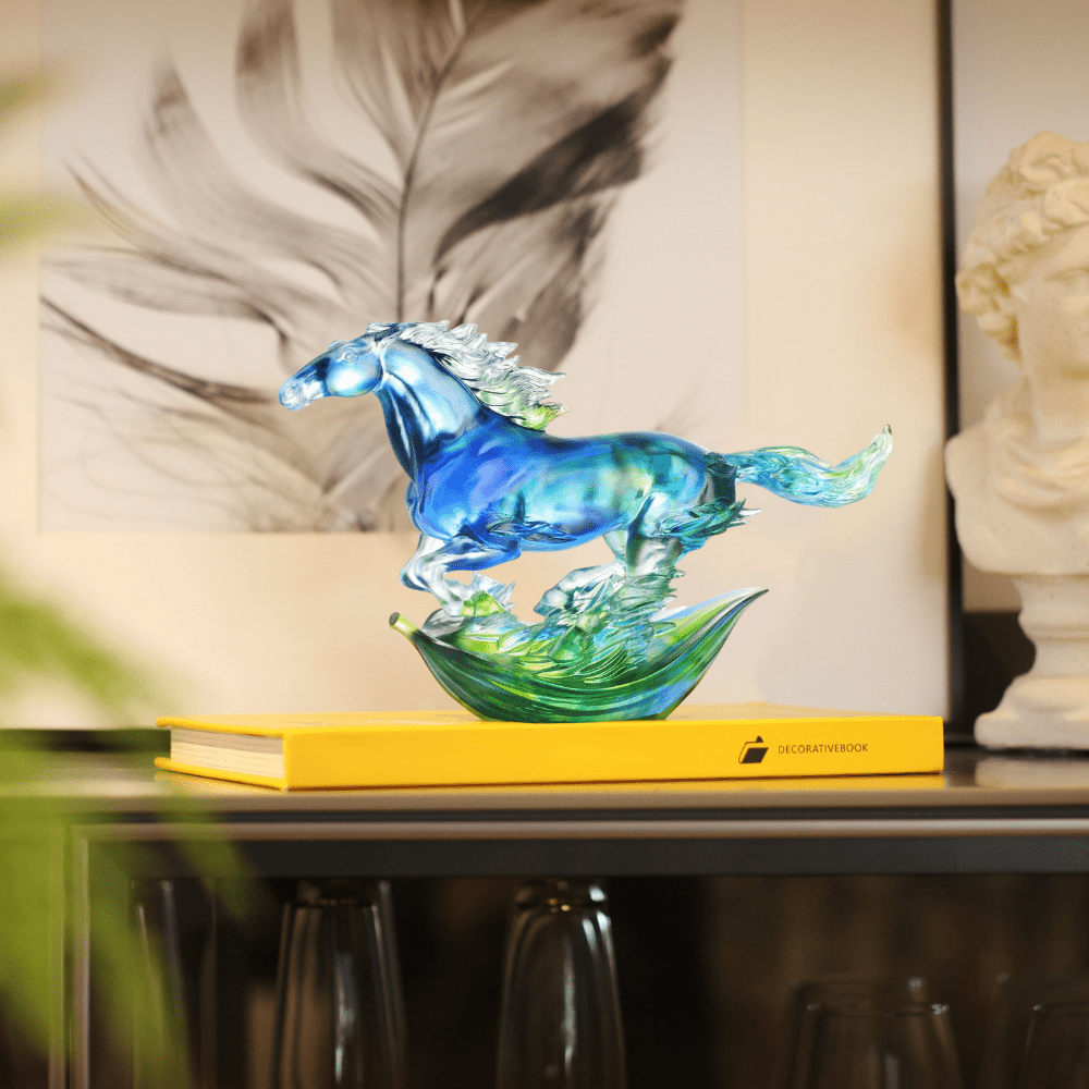 Advance without fear horse sculpture